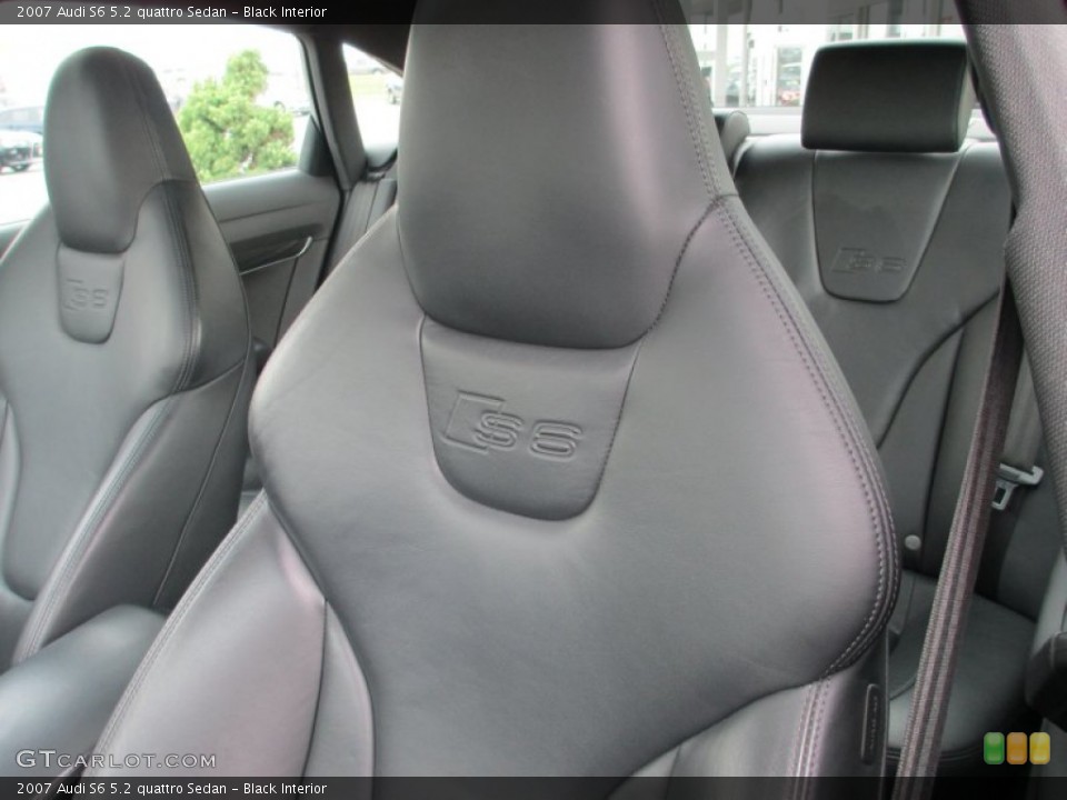Black Interior Front Seat for the 2007 Audi S6 5.2 quattro Sedan #69633979