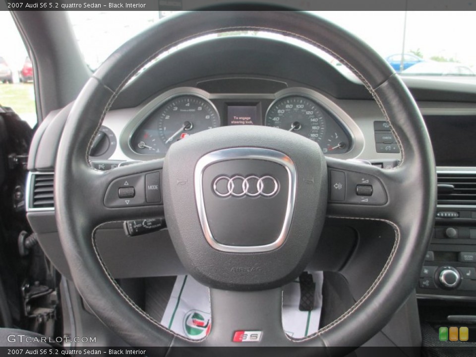 Black Interior Steering Wheel for the 2007 Audi S6 5.2 quattro Sedan #69634069