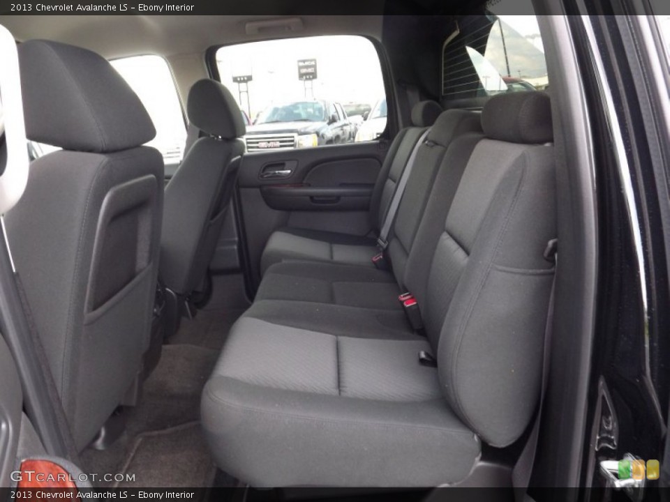 Ebony Interior Rear Seat for the 2013 Chevrolet Avalanche LS #69634852