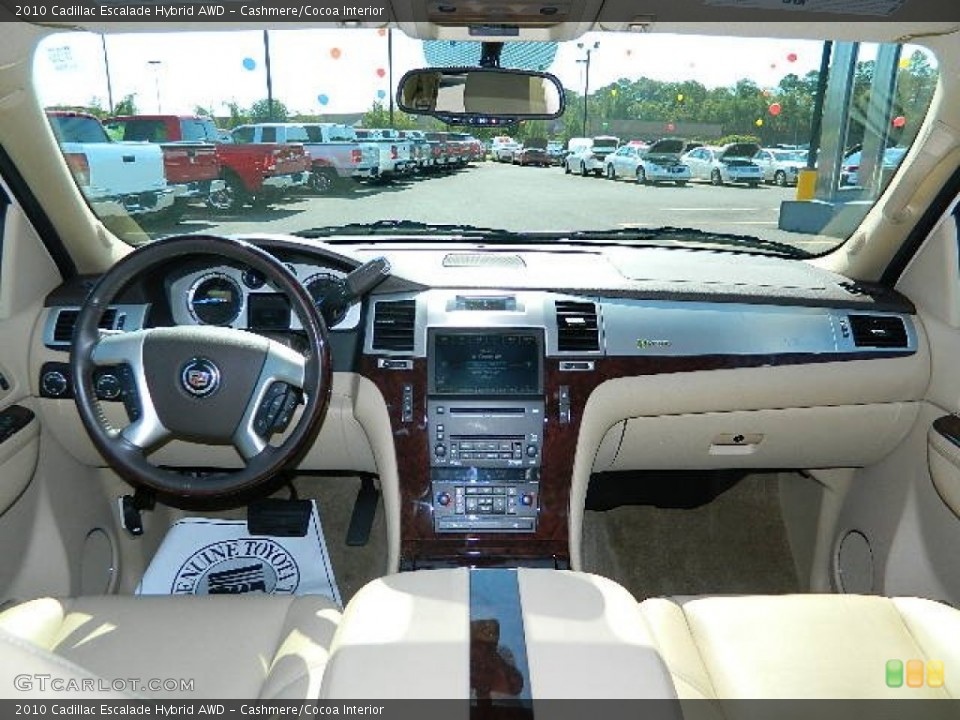 Cashmere/Cocoa Interior Dashboard for the 2010 Cadillac Escalade Hybrid AWD #69639058