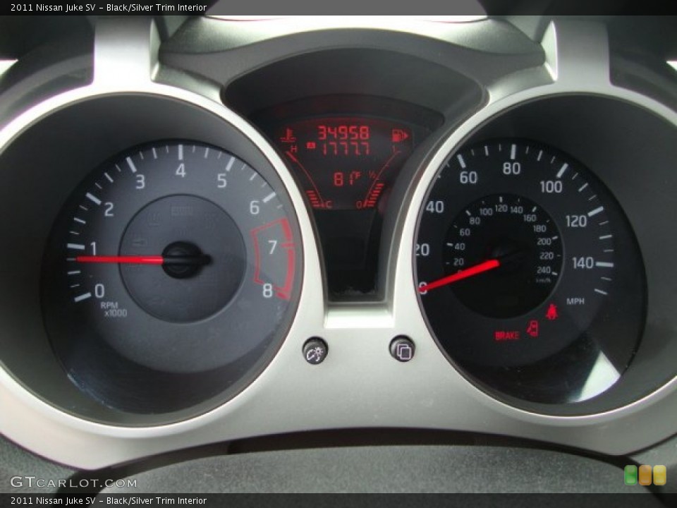 Black/Silver Trim Interior Gauges for the 2011 Nissan Juke SV #69643477