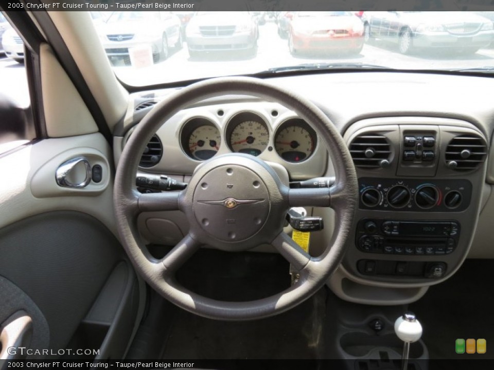 Taupe/Pearl Beige Interior Steering Wheel for the 2003 Chrysler PT Cruiser Touring #69644028