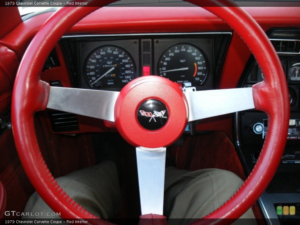 Red Interior Steering Wheel for the 1979 Chevrolet Corvette Coupe #69644314