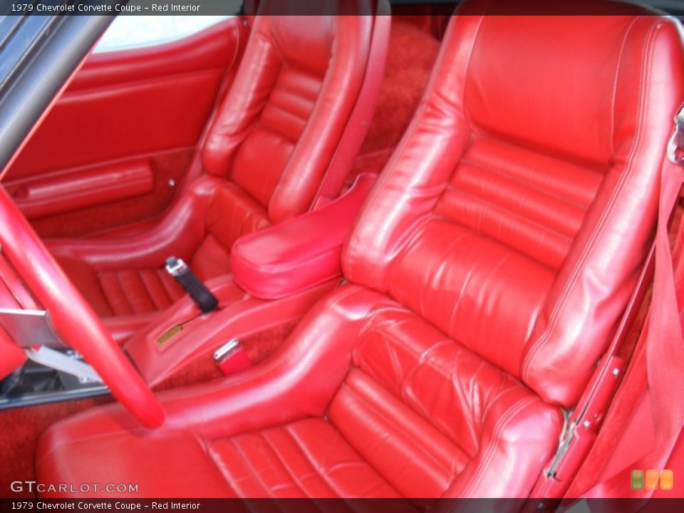 Red Interior Front Seat for the 1979 Chevrolet Corvette Coupe #69644359
