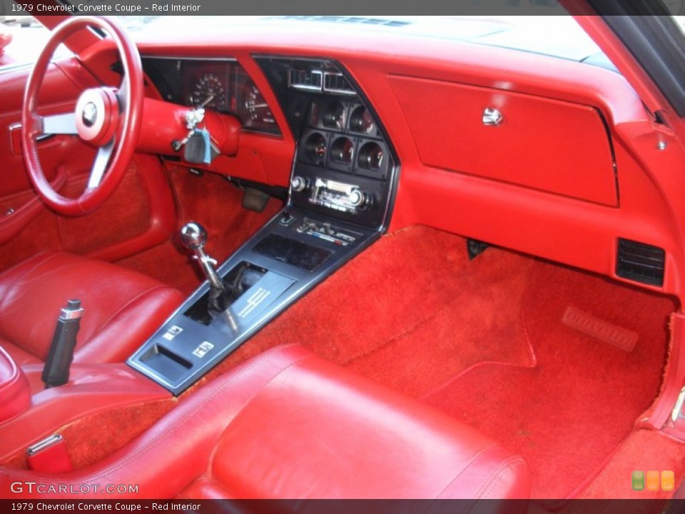 Red Interior Dashboard for the 1979 Chevrolet Corvette Coupe #69644413