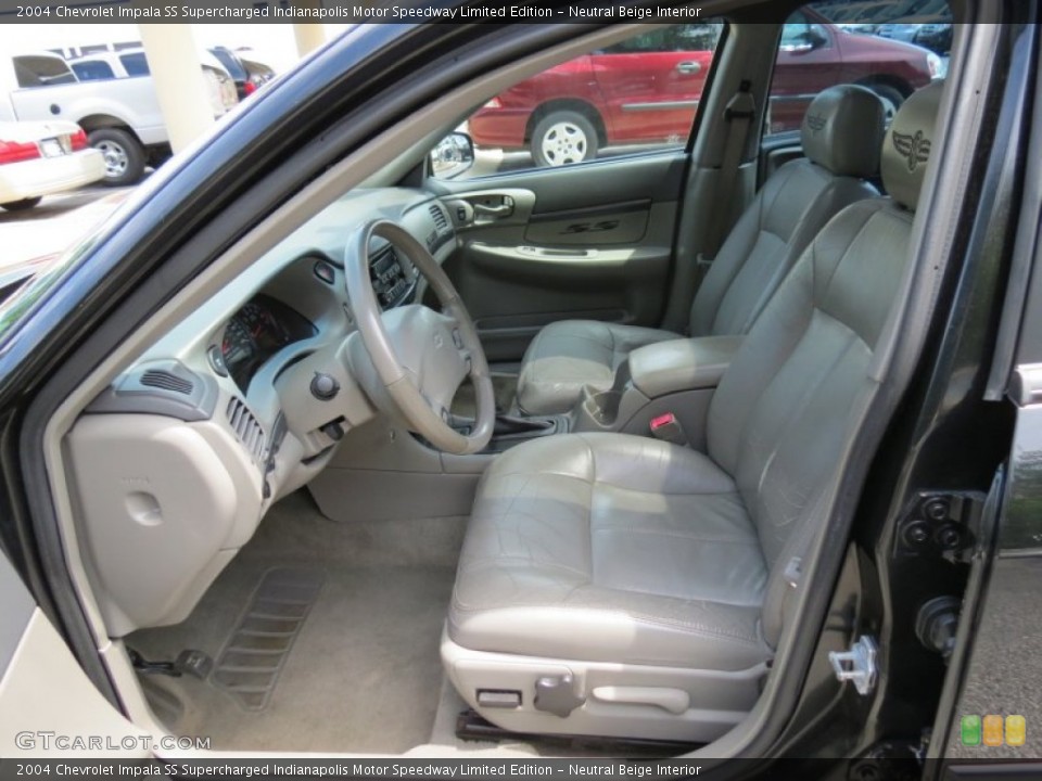 Neutral Beige Interior Front Seat for the 2004 Chevrolet Impala SS Supercharged Indianapolis Motor Speedway Limited Edition #69644497