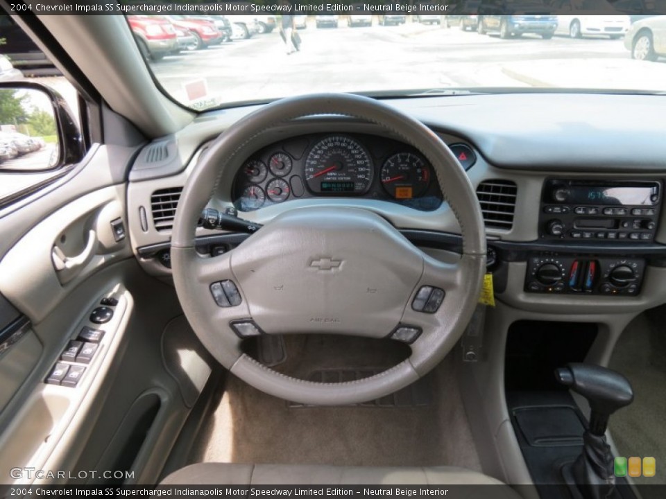 Neutral Beige Interior Steering Wheel for the 2004 Chevrolet Impala SS Supercharged Indianapolis Motor Speedway Limited Edition #69644557