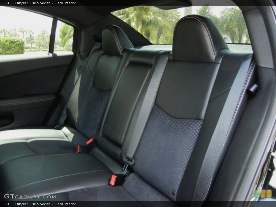 Black Interior Rear Seat for the 2012 Chrysler 200 S Sedan #69644719