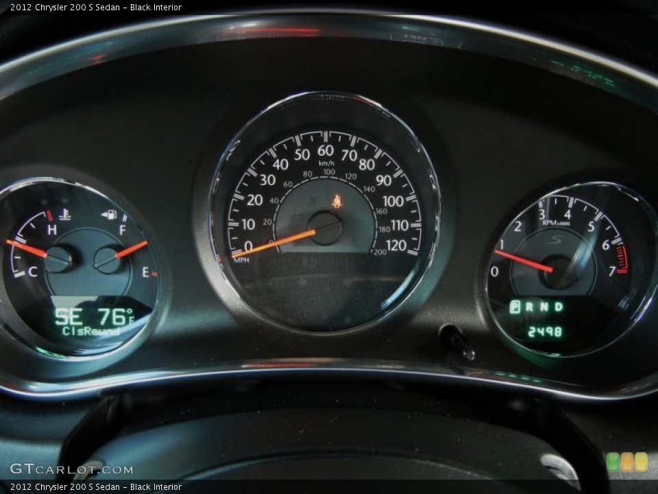Black Interior Gauges for the 2012 Chrysler 200 S Sedan #69644761