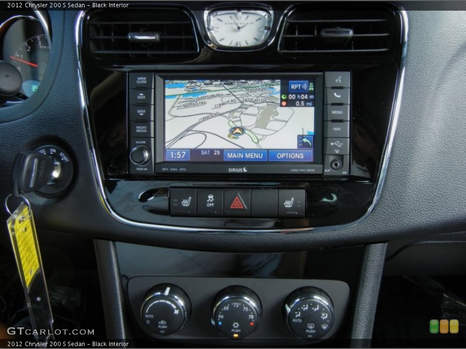 Black Interior Navigation for the 2012 Chrysler 200 S Sedan #69644770