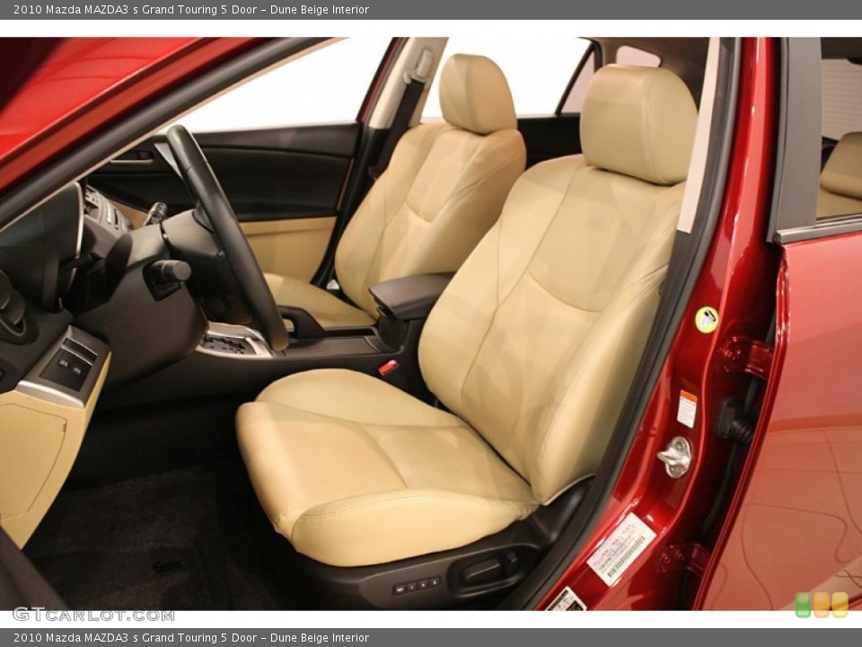 Dune Beige Interior Front Seat for the 2010 Mazda MAZDA3 s Grand Touring 5 Door #69645235