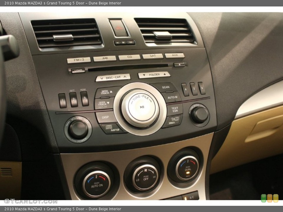 Dune Beige Interior Controls for the 2010 Mazda MAZDA3 s Grand Touring 5 Door #69645271