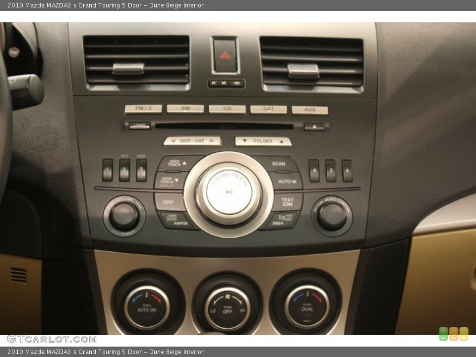 Dune Beige Interior Controls for the 2010 Mazda MAZDA3 s Grand Touring 5 Door #69645349