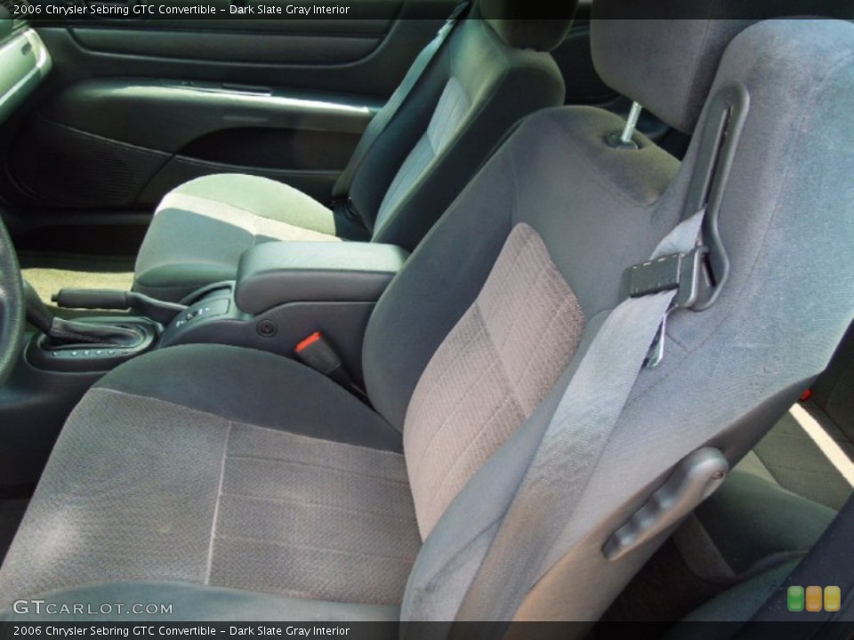 Dark Slate Gray Interior Front Seat for the 2006 Chrysler Sebring GTC Convertible #69649438