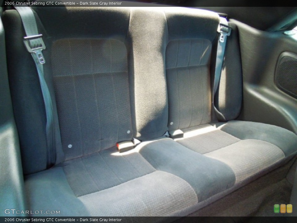 Dark Slate Gray Interior Rear Seat for the 2006 Chrysler Sebring GTC Convertible #69649501
