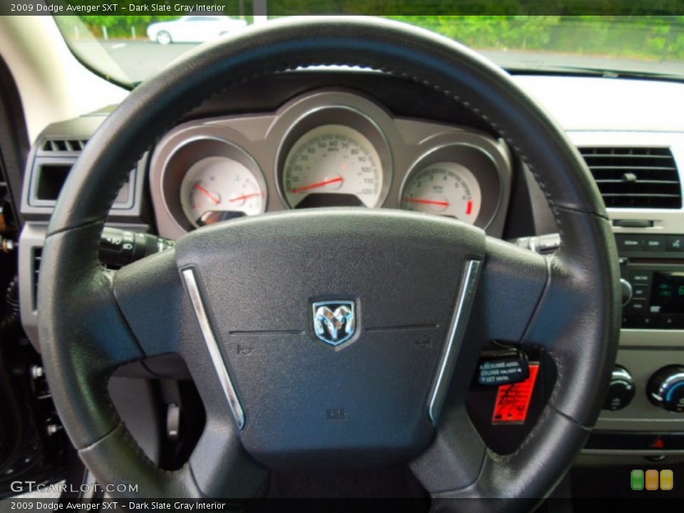 Dark Slate Gray Interior Steering Wheel for the 2009 Dodge Avenger SXT #69649951