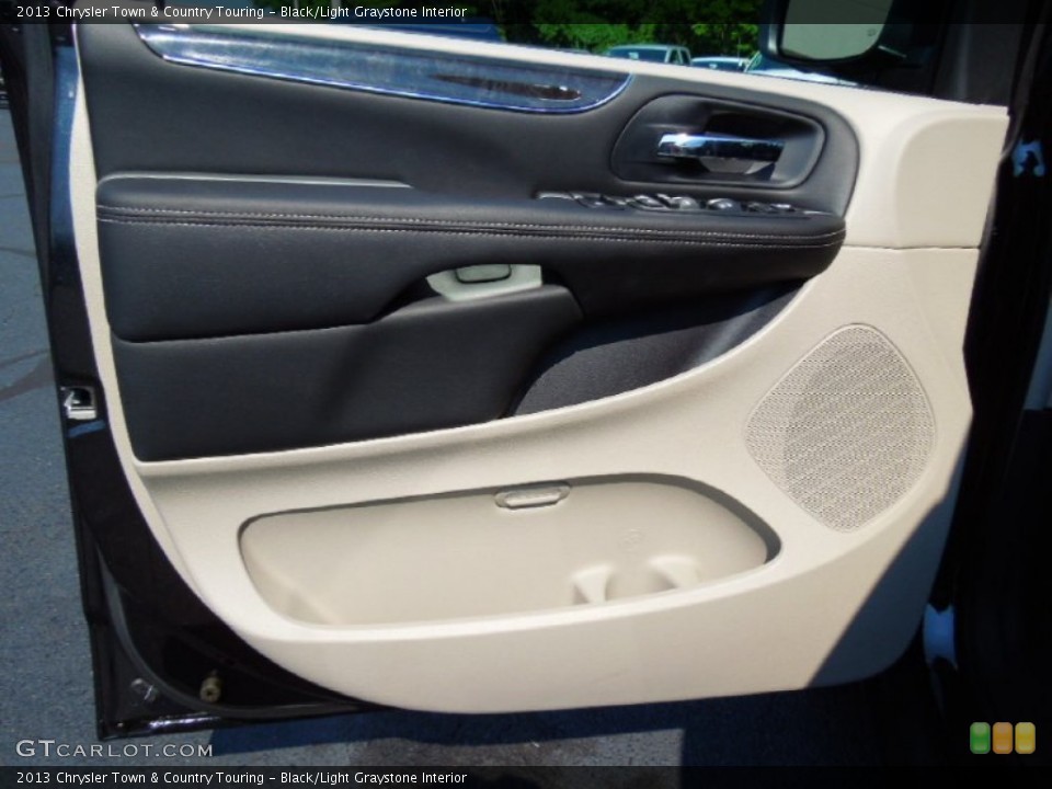 Black/Light Graystone Interior Door Panel for the 2013 Chrysler Town & Country Touring #69650161