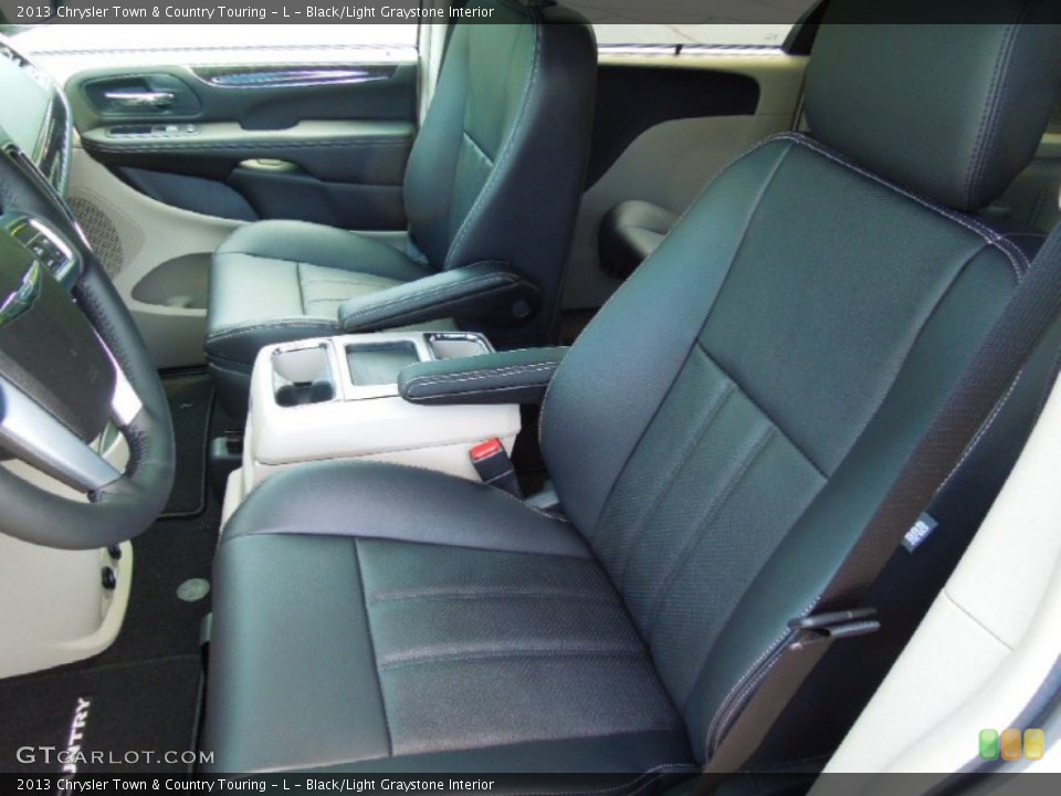 Black/Light Graystone Interior Front Seat for the 2013 Chrysler Town & Country Touring - L #69650392