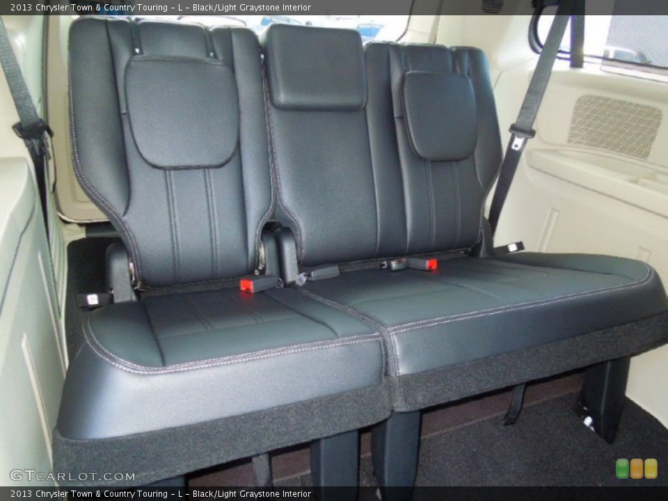 Black/Light Graystone Interior Rear Seat for the 2013 Chrysler Town & Country Touring - L #69650504