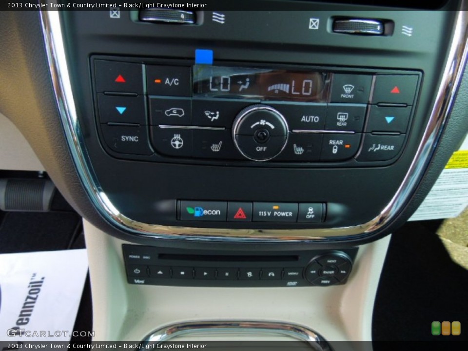 Black/Light Graystone Interior Controls for the 2013 Chrysler Town & Country Limited #69650677