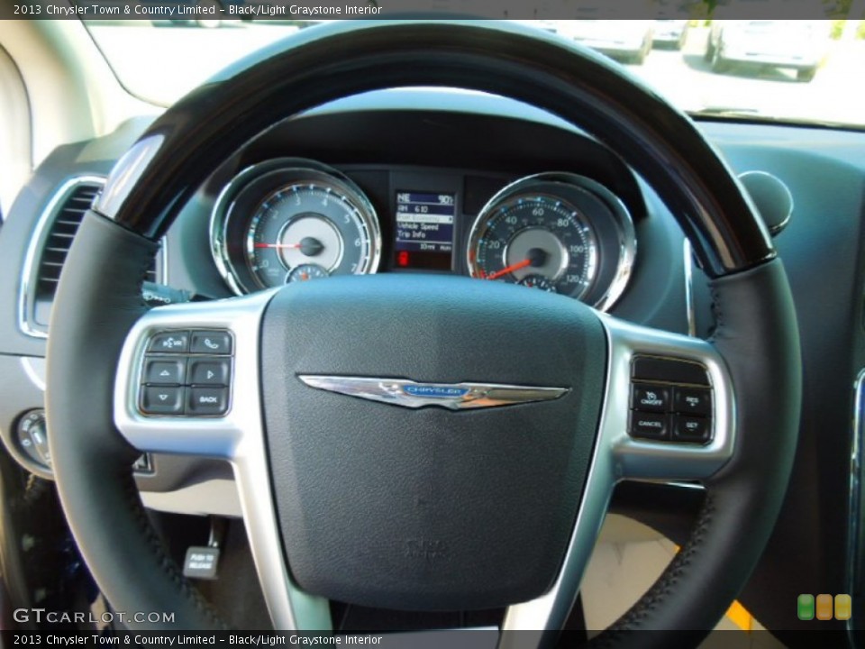 Black/Light Graystone Interior Steering Wheel for the 2013 Chrysler Town & Country Limited #69650707