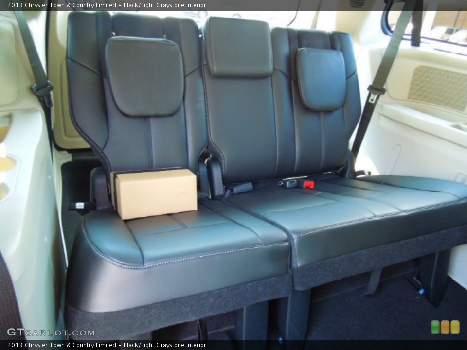 Black/Light Graystone Interior Rear Seat for the 2013 Chrysler Town & Country Limited #69650788