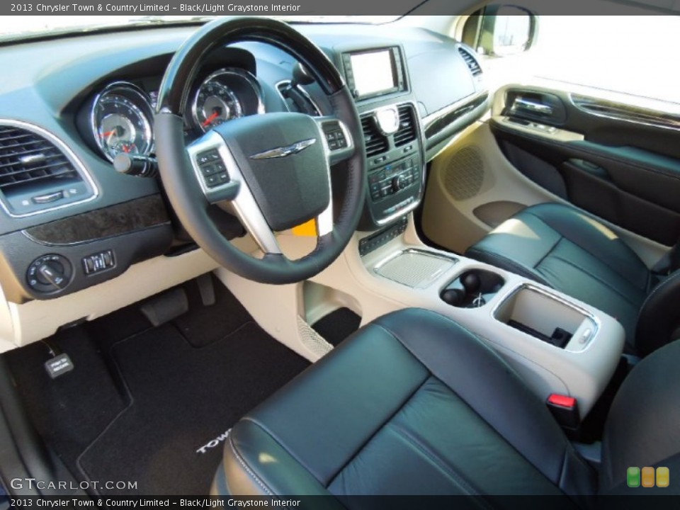 Black/Light Graystone Interior Prime Interior for the 2013 Chrysler Town & Country Limited #69650845