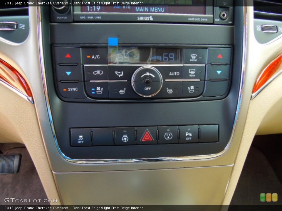 Dark Frost Beige/Light Frost Beige Interior Controls for the 2013 Jeep Grand Cherokee Overland #69650965
