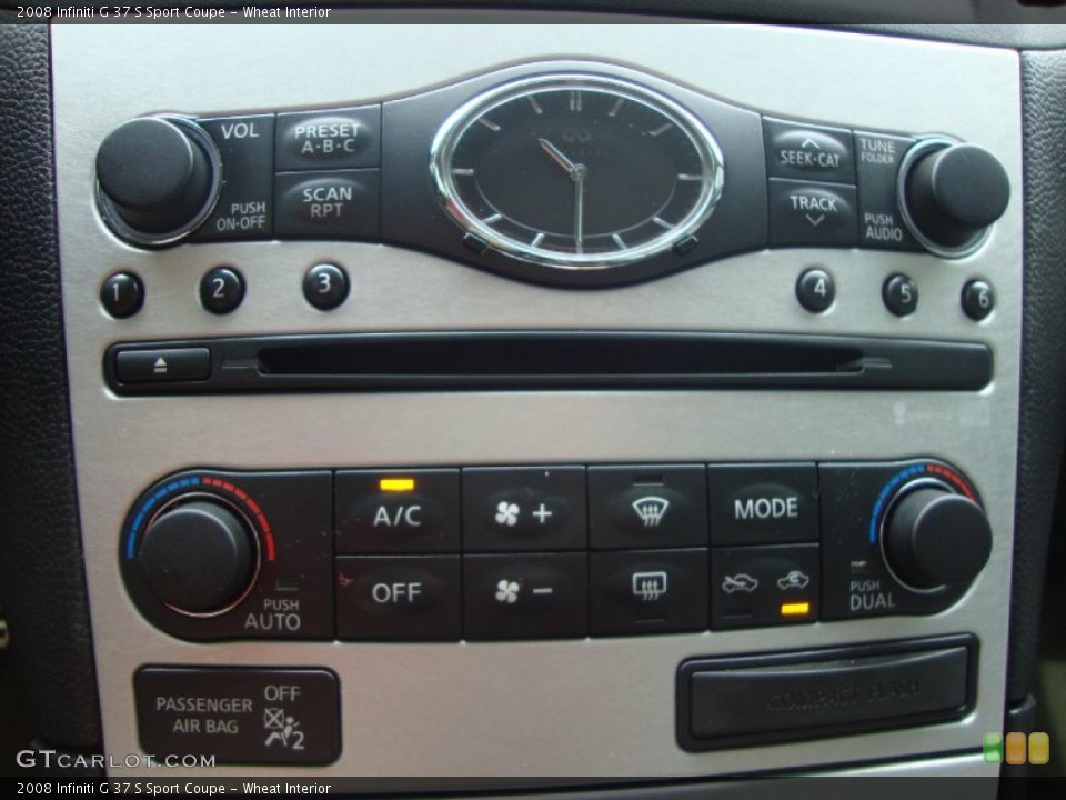 Wheat Interior Controls for the 2008 Infiniti G 37 S Sport Coupe #69651664