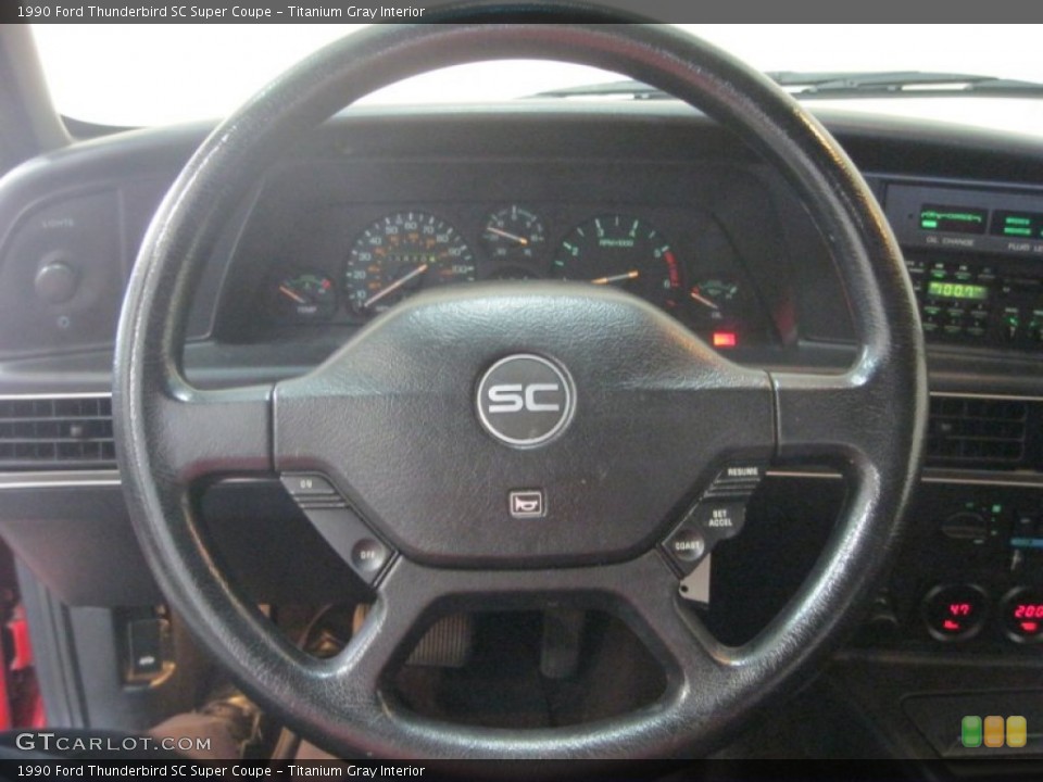 Titanium Gray Interior Steering Wheel for the 1990 Ford Thunderbird SC Super Coupe #69653350