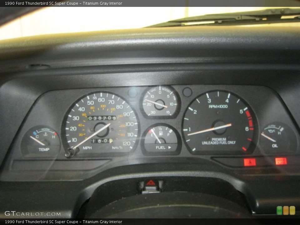 Titanium Gray Interior Gauges for the 1990 Ford Thunderbird SC Super Coupe #69653365