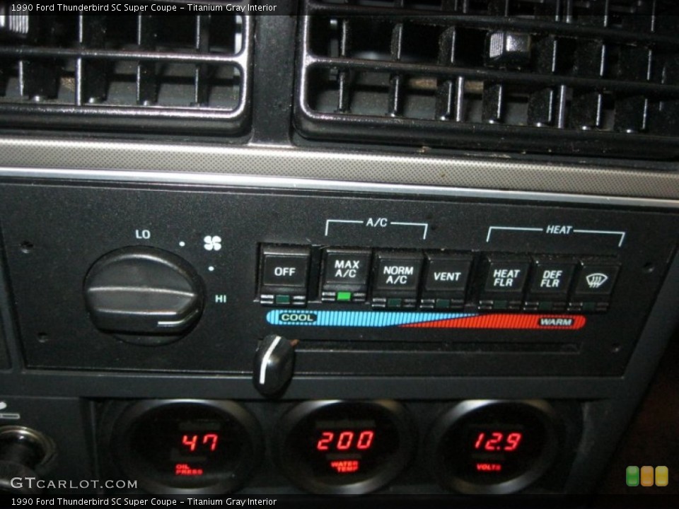 Titanium Gray Interior Controls for the 1990 Ford Thunderbird SC Super Coupe #69653419