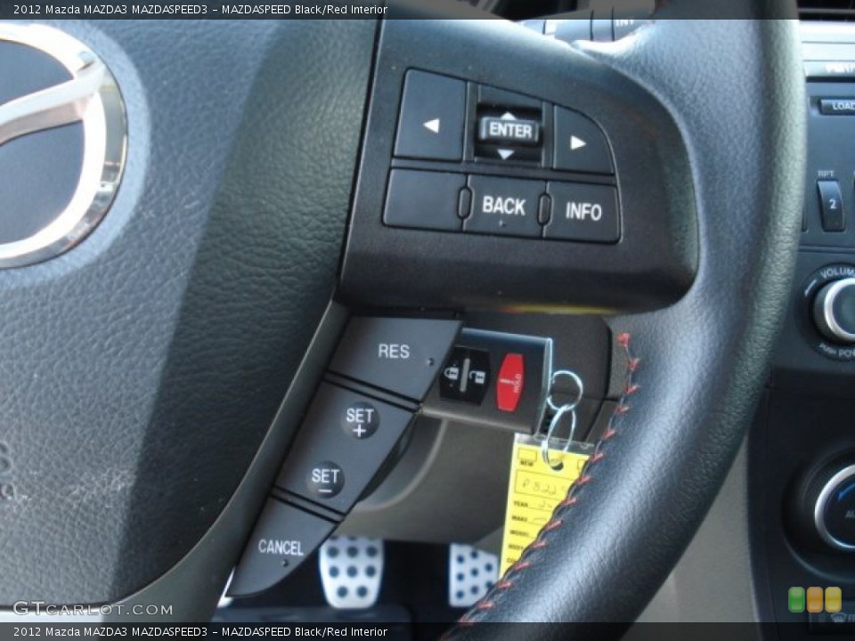 MAZDASPEED Black/Red Interior Controls for the 2012 Mazda MAZDA3 MAZDASPEED3 #69658680