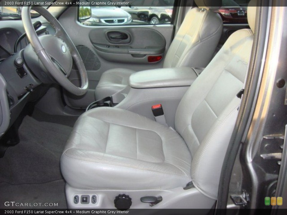 Medium Graphite Grey Interior Front Seat for the 2003 Ford F150 Lariat SuperCrew 4x4 #69659639
