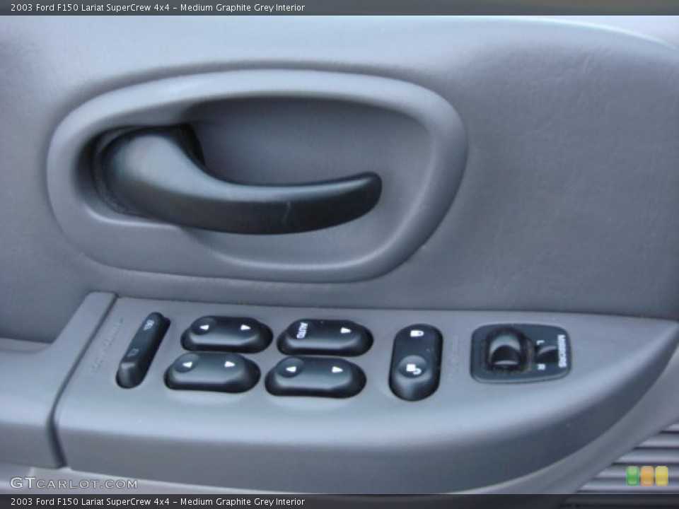 Medium Graphite Grey Interior Controls for the 2003 Ford F150 Lariat SuperCrew 4x4 #69659715