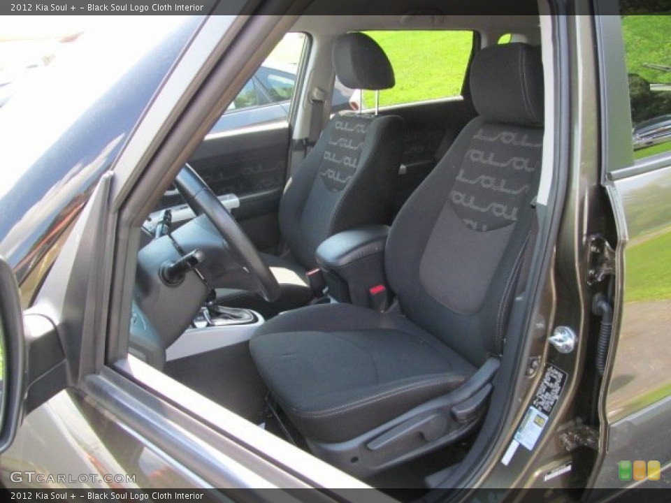 Black Soul Logo Cloth Interior Front Seat for the 2012 Kia Soul + #69660003