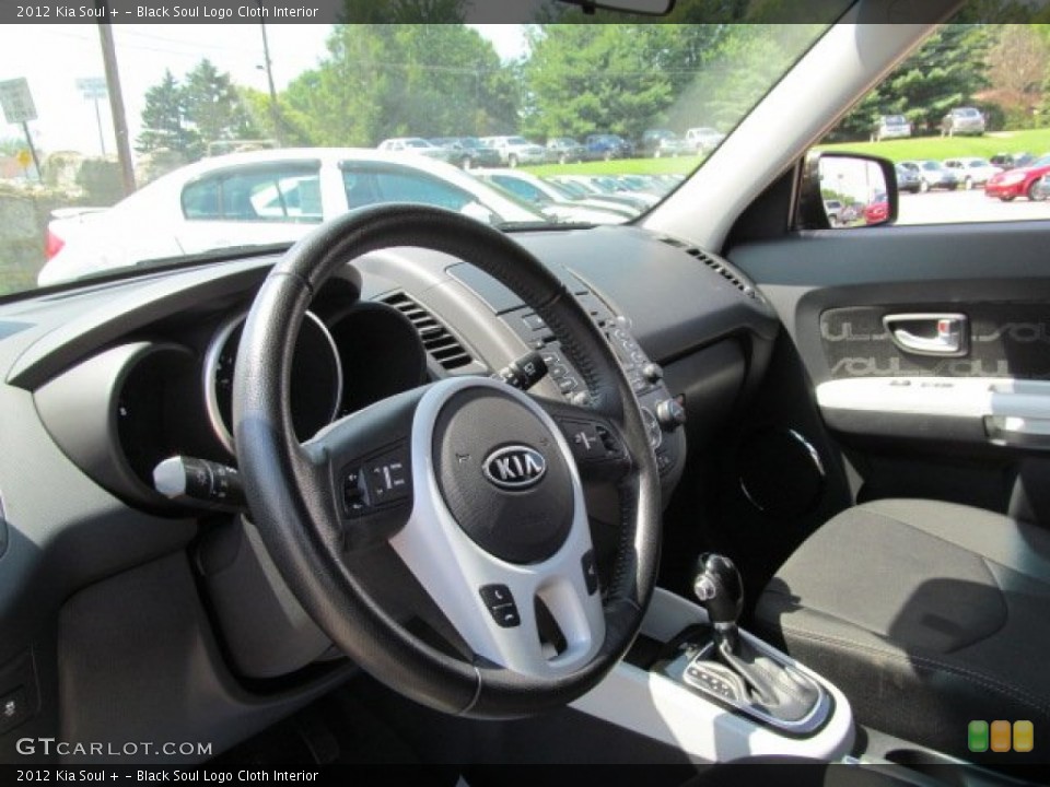 Black Soul Logo Cloth Interior Steering Wheel for the 2012 Kia Soul + #69660045