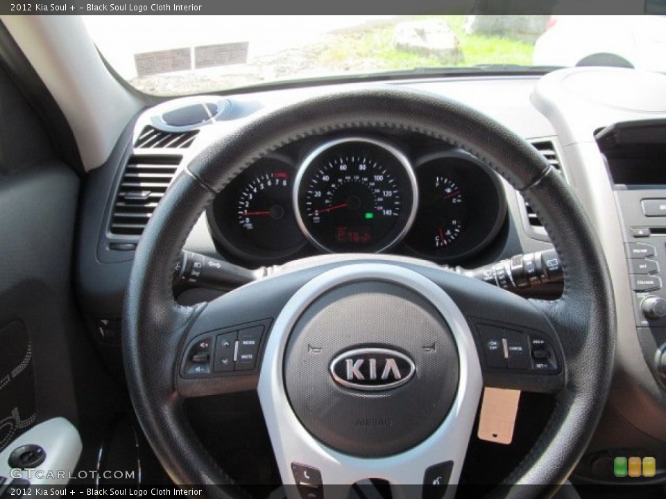 Black Soul Logo Cloth Interior Steering Wheel for the 2012 Kia Soul + #69660087