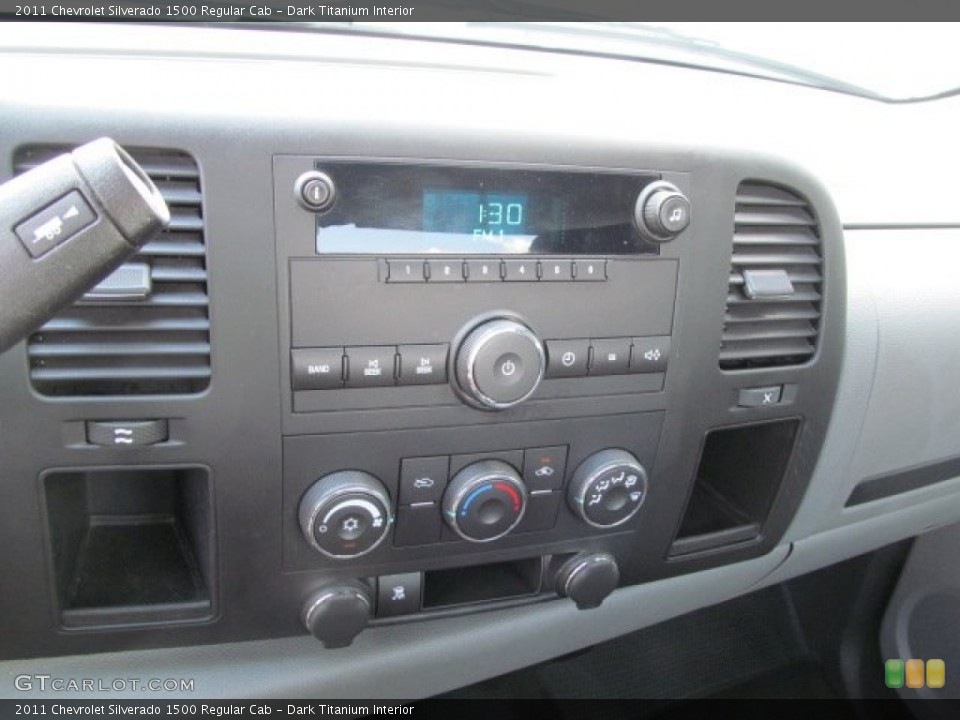 Dark Titanium Interior Controls for the 2011 Chevrolet Silverado 1500 Regular Cab #69660540