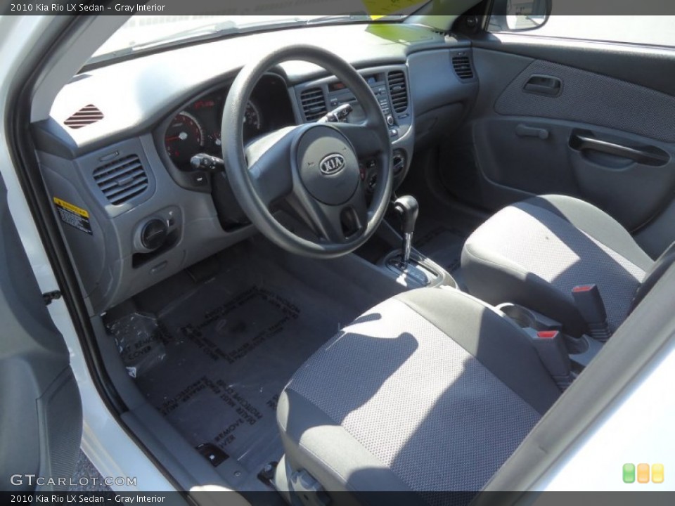 Gray Interior Prime Interior for the 2010 Kia Rio LX Sedan #69663624