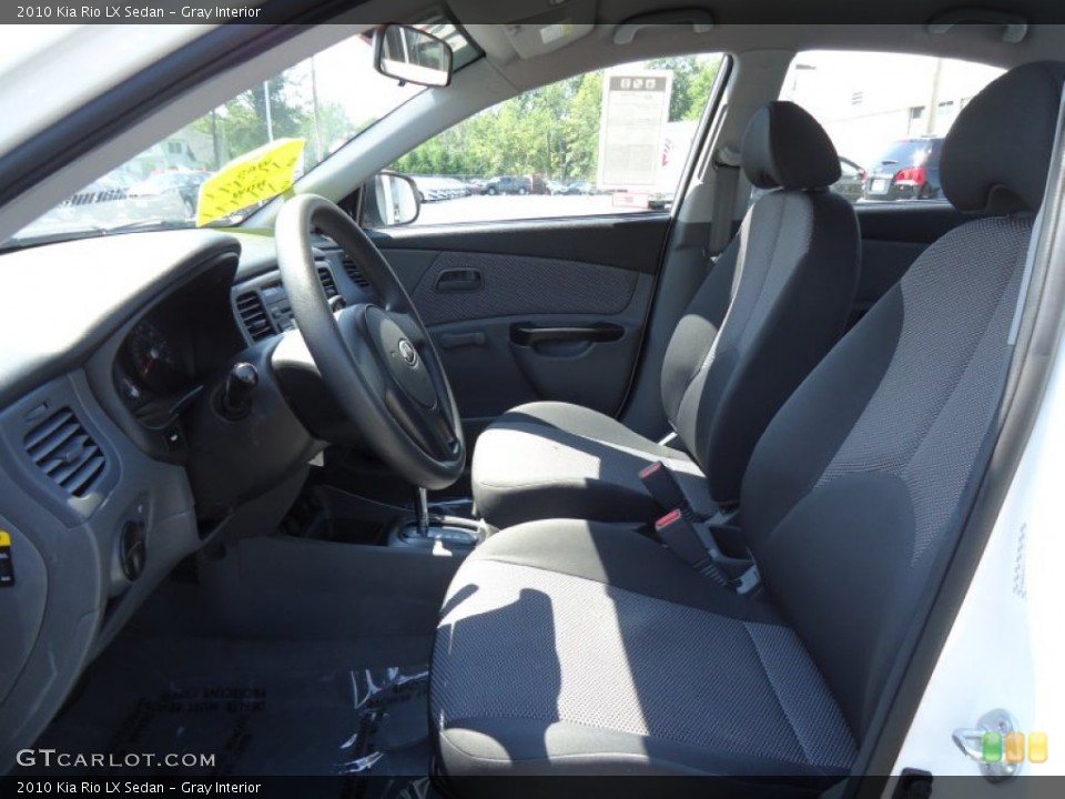 Gray Interior Front Seat for the 2010 Kia Rio LX Sedan #69663633