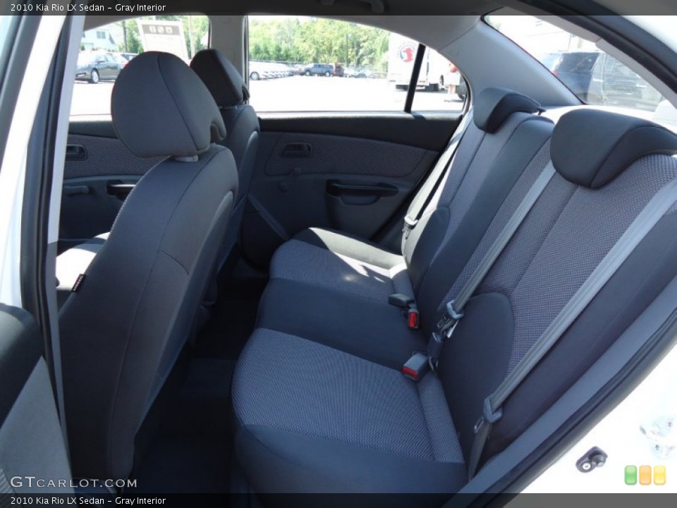 Gray Interior Rear Seat for the 2010 Kia Rio LX Sedan #69663678