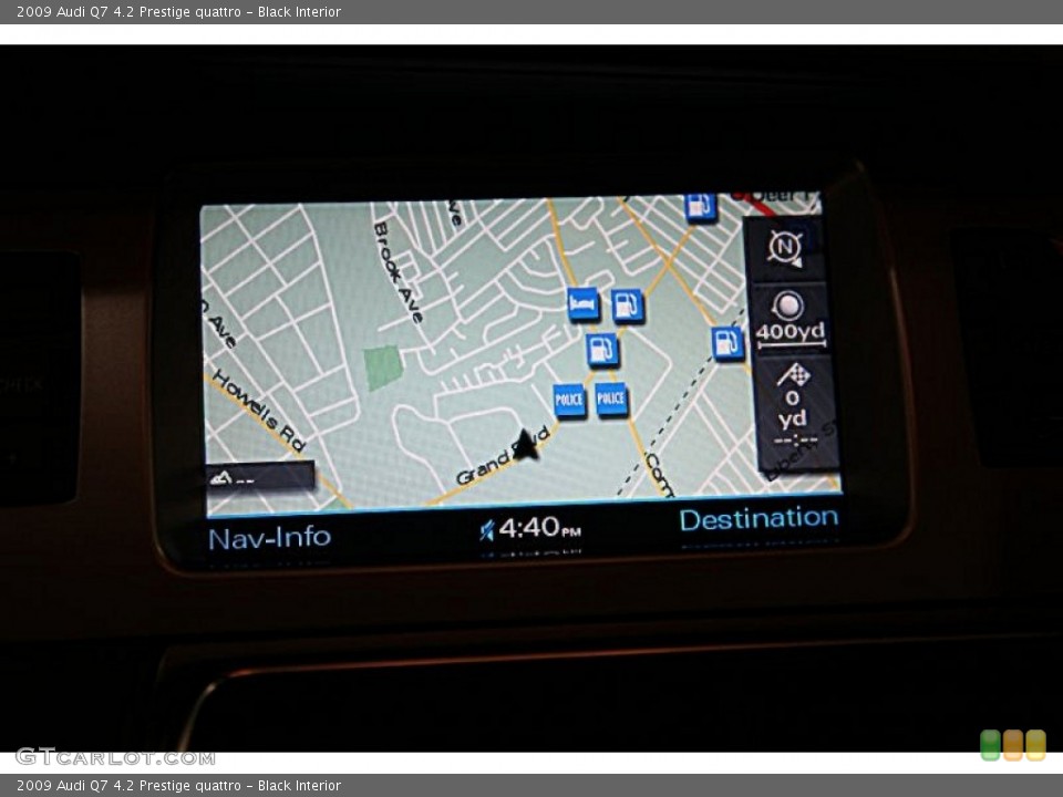 Black Interior Navigation for the 2009 Audi Q7 4.2 Prestige quattro #69665037