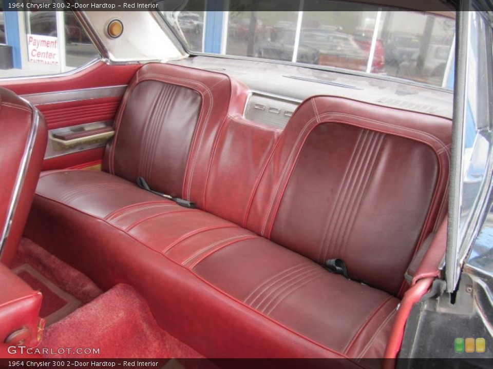 Red Interior Rear Seat for the 1964 Chrysler 300 2-Door Hardtop #69666042