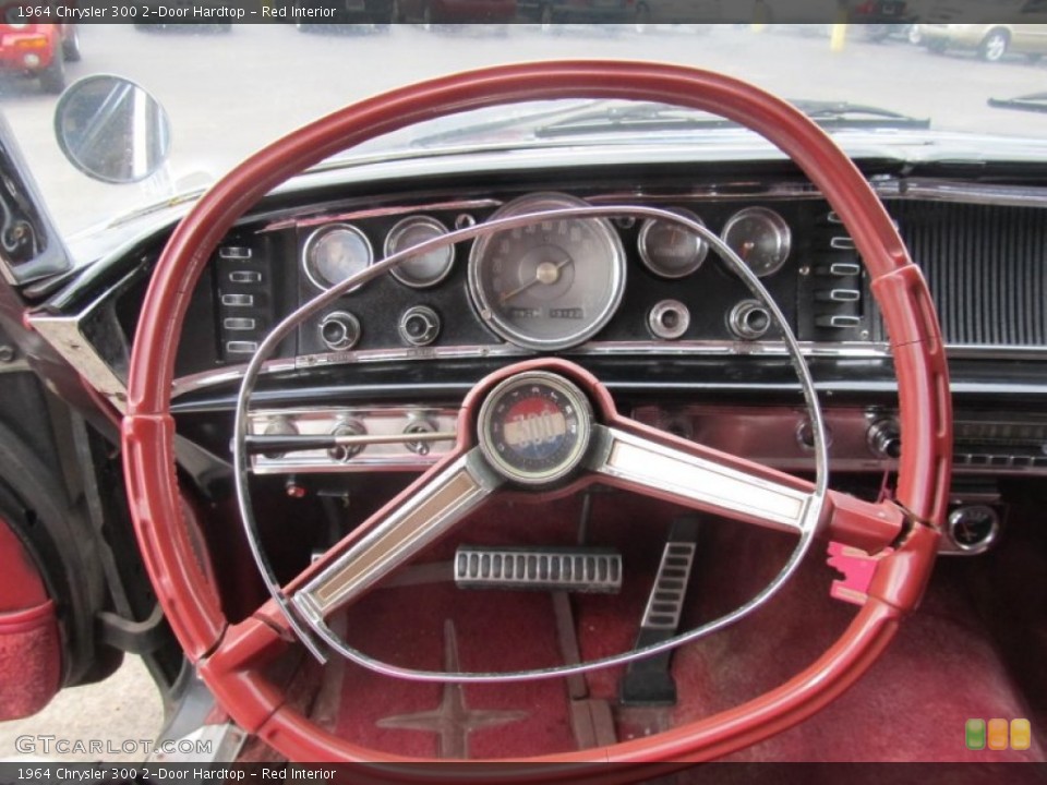 Red Interior Steering Wheel for the 1964 Chrysler 300 2-Door Hardtop #69666051