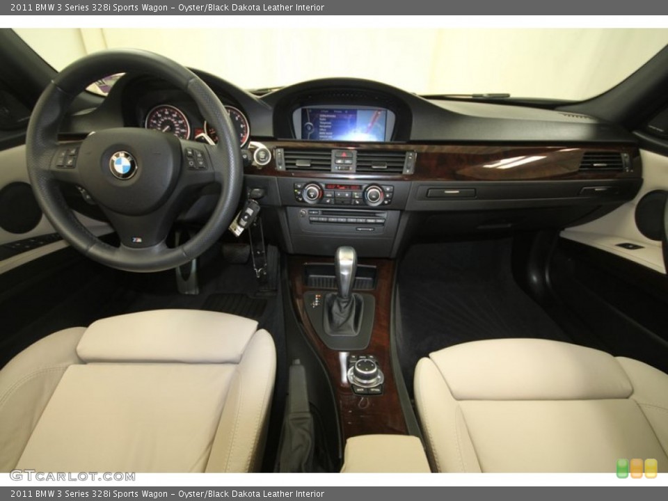 Oyster/Black Dakota Leather Interior Dashboard for the 2011 BMW 3 Series 328i Sports Wagon #69668031