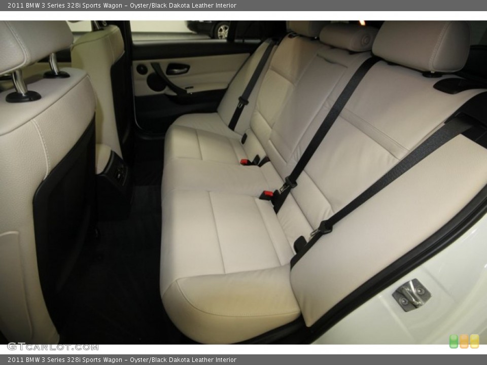 Oyster/Black Dakota Leather Interior Rear Seat for the 2011 BMW 3 Series 328i Sports Wagon #69668121