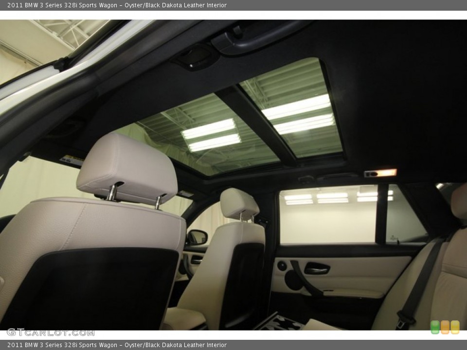 Oyster/Black Dakota Leather Interior Sunroof for the 2011 BMW 3 Series 328i Sports Wagon #69668278