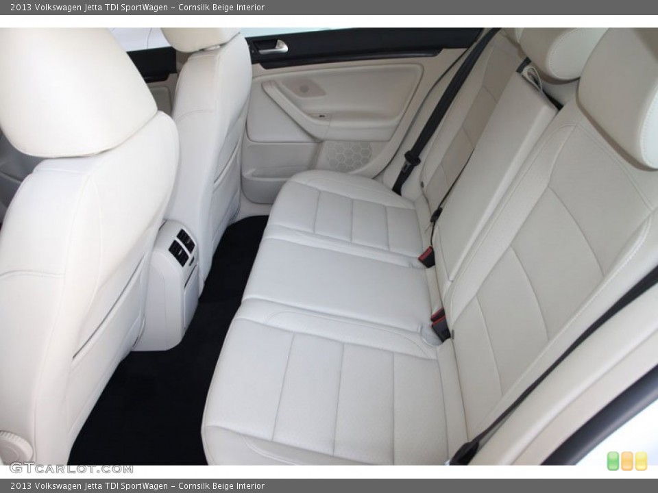 Cornsilk Beige Interior Rear Seat for the 2013 Volkswagen Jetta TDI SportWagen #69668403