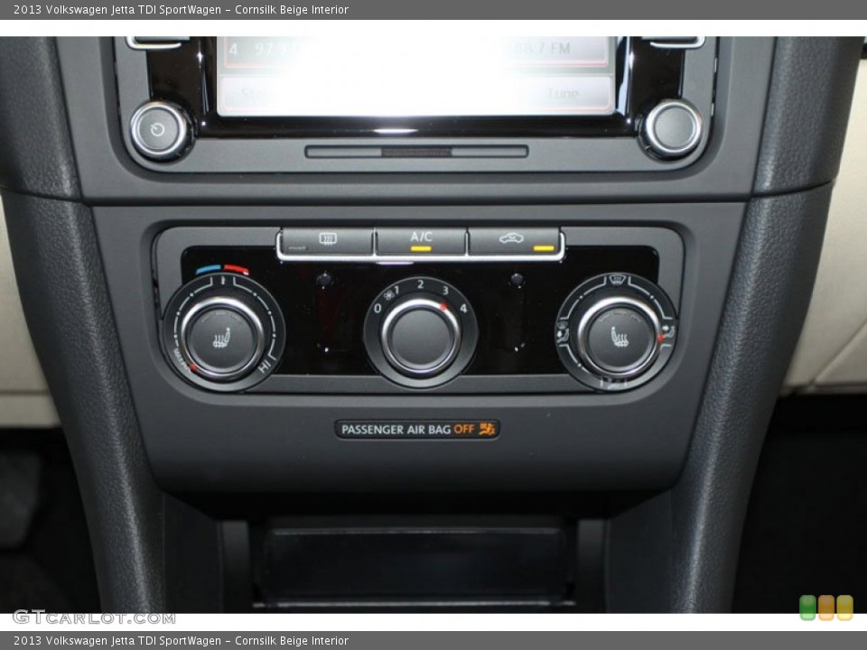 Cornsilk Beige Interior Controls for the 2013 Volkswagen Jetta TDI SportWagen #69668440